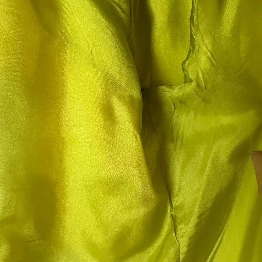Dana Buchman Like New Neiman Marcus Linen Citron Yellow Green Women's Jacket VTG - Picture 10 of 13